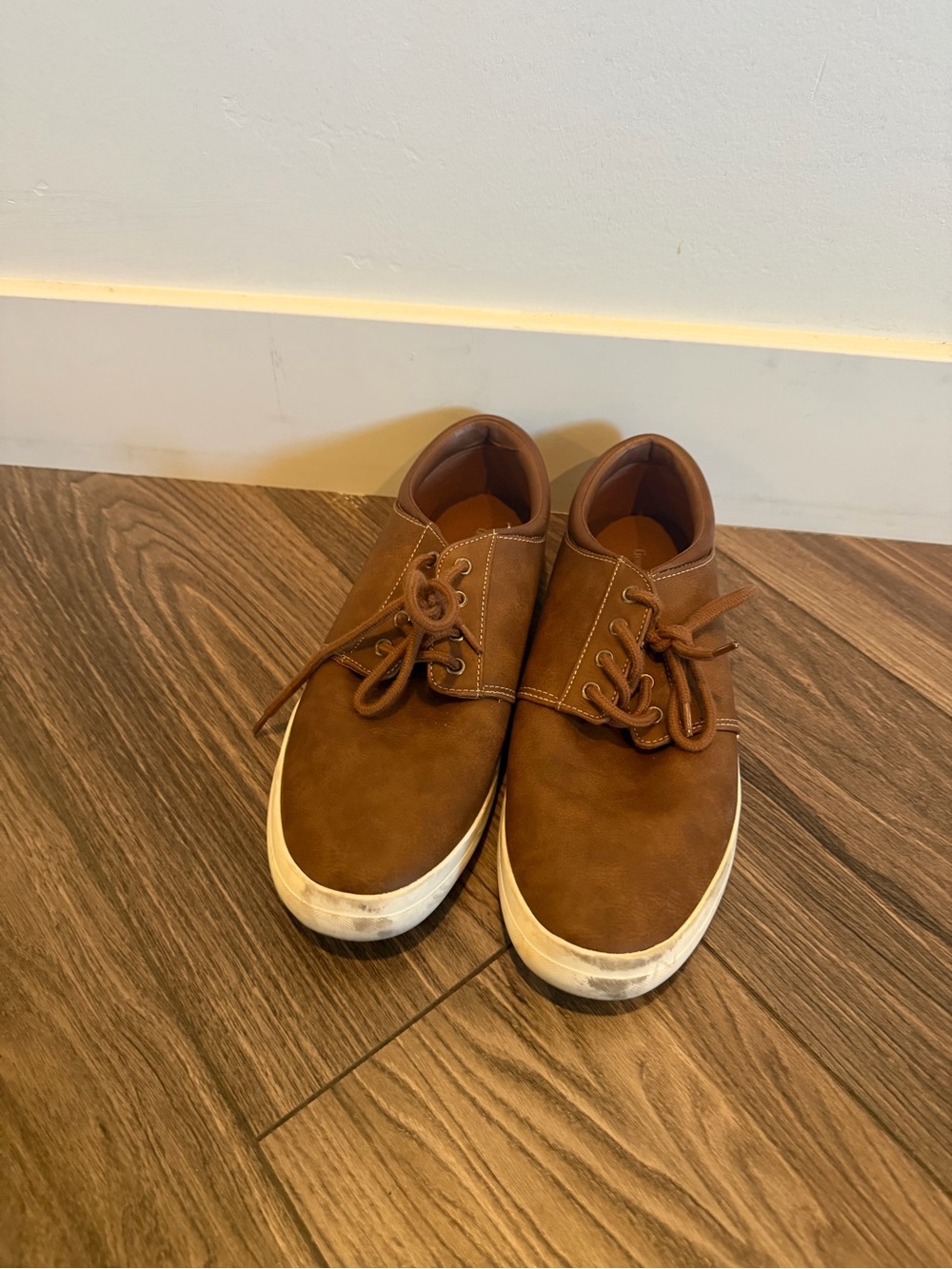 Target Men's Brown Lace-Up Casual Sneakers